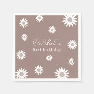 Daisy Birthday Invitation Napkins