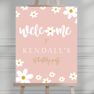 Daisy Birthday Party Welcome Sign Little Miss One-