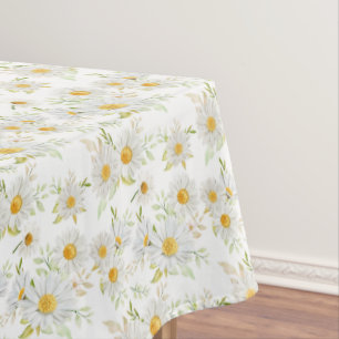Daisy Birthday Shower Wedding Party Floral Tablecloth
