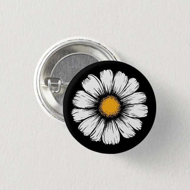 Daisy Bloom Button (Front & Back)