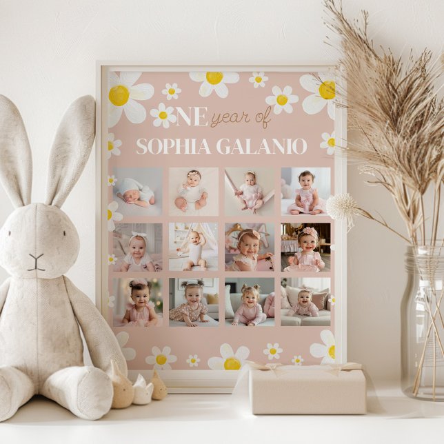 Daisy Bloom First Year Photo Milestone Poster (Creator Uploaded)