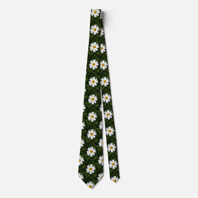 Daisy Bloom seamless pattern + your ideas Neck Tie (Front)
