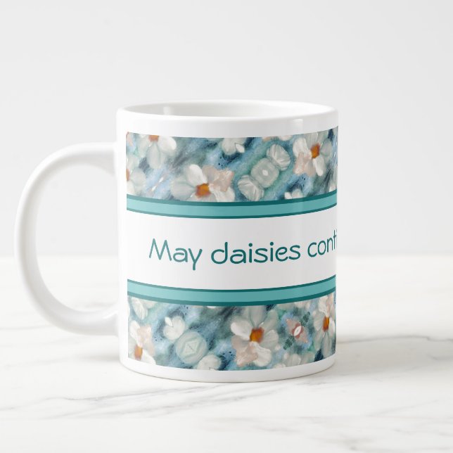 Daisy Blooms Giant Coffee Mug (Left)