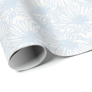 Daisy Blooms - Powder Blue Wrapping Paper