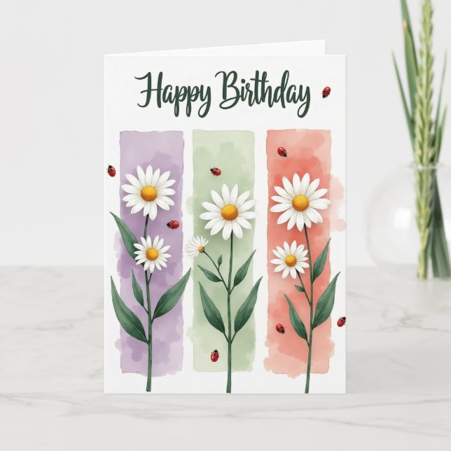 Daisy Blossom Birthday Card (Front)