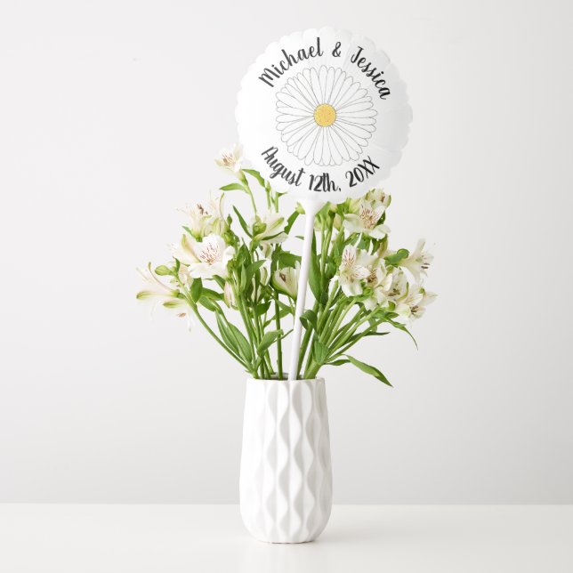 Daisy Blossom Flower Daisies Garden Party Floral Balloon (Vase)