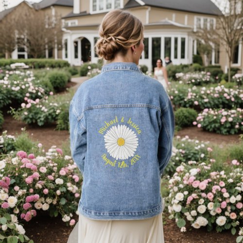 Daisy Blossom Flower Daisies Garden Party Floral Denim Jacket