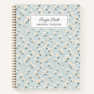 Daisy Blue Cute Recipe Book