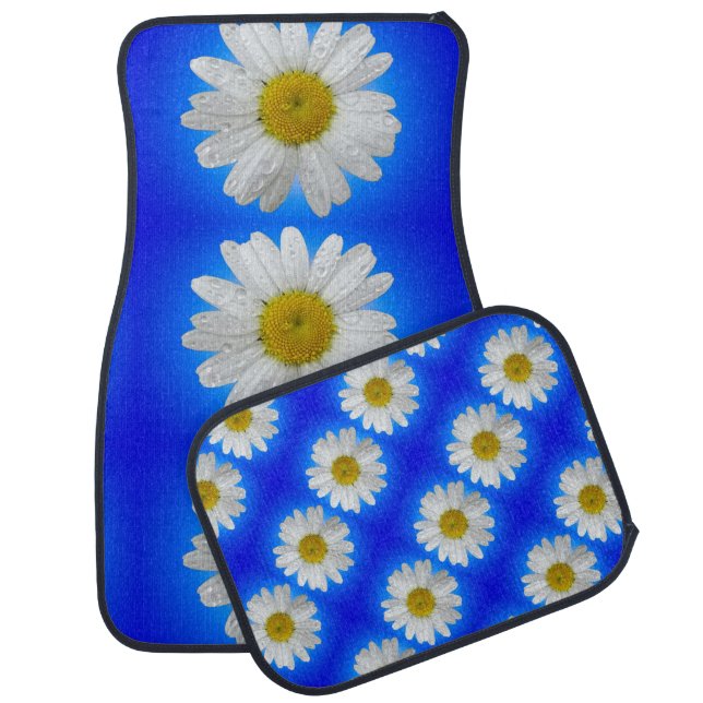 Daisy Blue Glow Car Mats (Set)