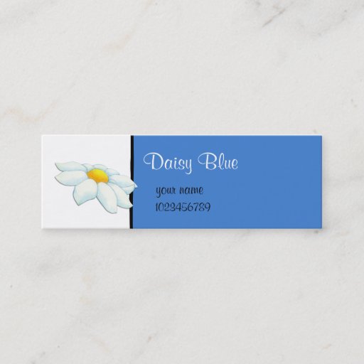 Customizable Daisy blue small Business Card