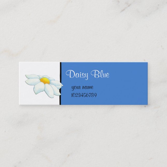 Daisy blue small Business Card (Front)