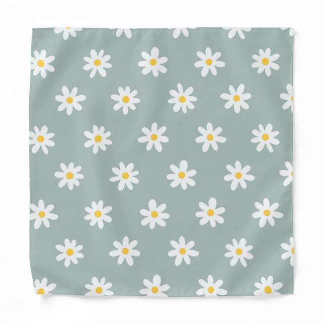Daisy Boho Floral  Bandana (Front)