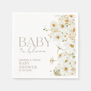Daisy Boho Wildflower Baby in Bloom Shower Napkins