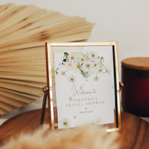 Daisy Boho Wildflower Modern Bridal Welcome