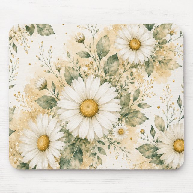 Daisy Botanical Mouse Pad (Front)