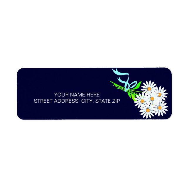 Daisy Bouquet Address Mailing Labels (Front)