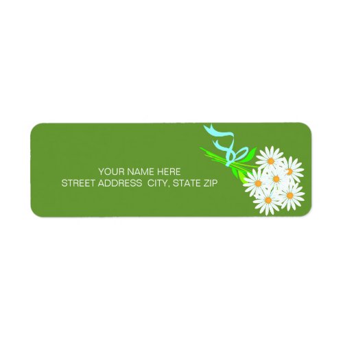 Daisy Bouquet Address Mailing Labels