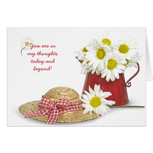 Daisy Bouquet and hat Cards (Front Horizontal)