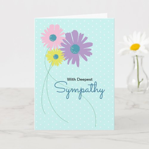 Daisy Bouquet Bereavment  Card