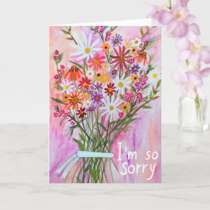 Daisy Bouquet CONDOLENCES Customize it Card
