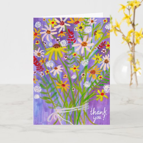 Daisy Bouquet Customize it THANK YOU Card