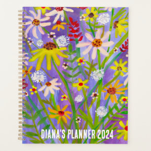 Daisy Bouquet Flowers Blooms Floral Purple CUSTOM Planner