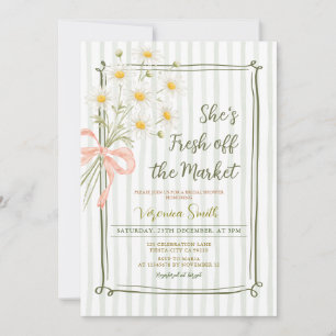 Daisy Bouquet Fresh off the Market Bridal Shower Invitation