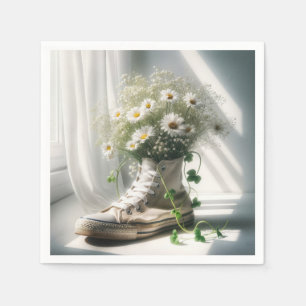 Daisy Bouquet In a White Sneaker Napkins