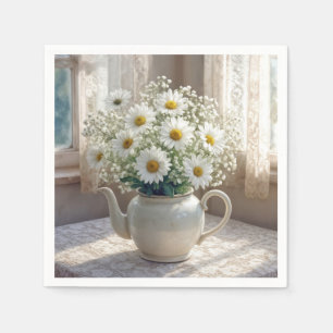 Daisy Bouquet in an Antique Teapot Napkins