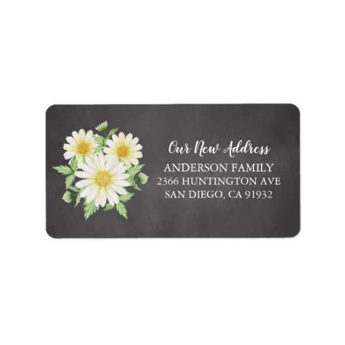 Daisy Bouquet New Address Return Address Label