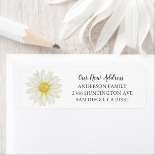 Daisy Bouquet New Address Return Address Label