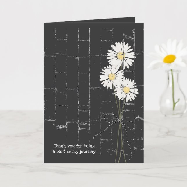 daisy bouquet on black brick card (Small Plant)
