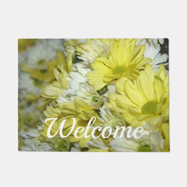 Daisy Bouquets Welcome Doormat (Front)