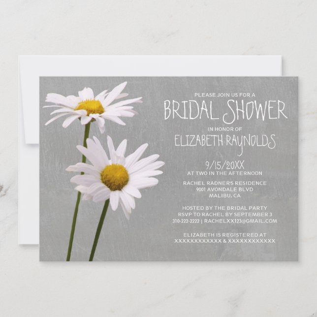 Daisy Bridal Shower Invitations (Front)