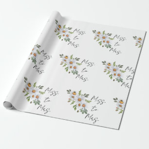 Daisy Bridal shower Miss to Mrs Wrapping Paper