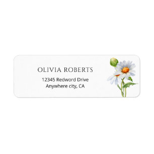 Daisy bridal shower Return Address Label