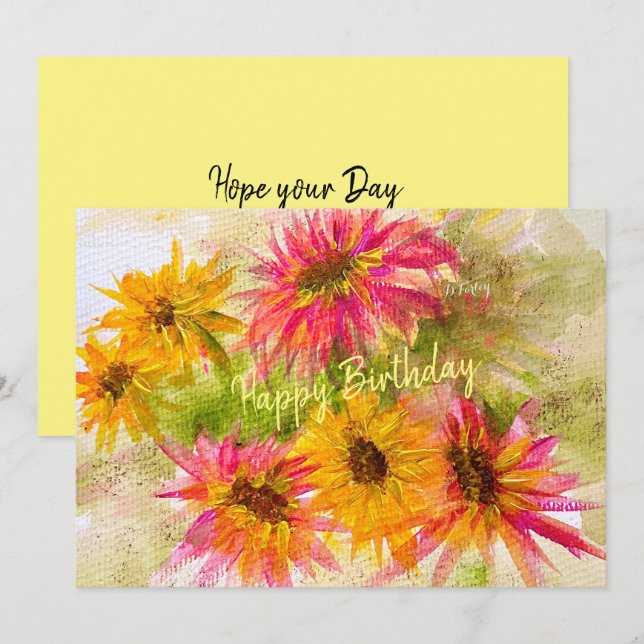 Daisy Bright Flat Card (Front/Back)