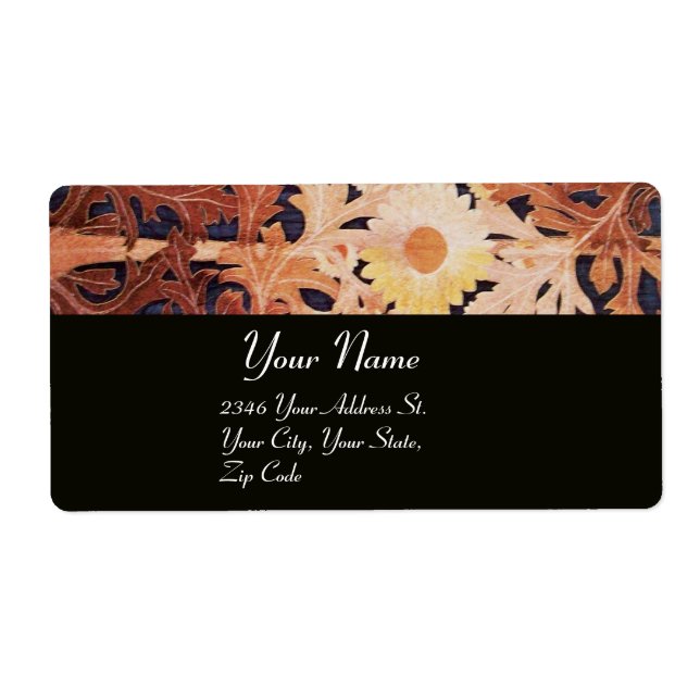 DAISY , brown yellow black Label (Front)