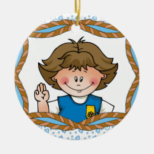 Daisy Brunette Ceramic Ornament