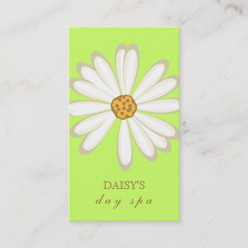 Daisy Business Card Soft Green