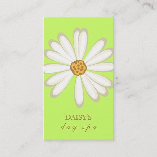 Customizable Daisy Business Card Soft Green