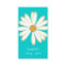 Daisy Business Card Turquoise Blue