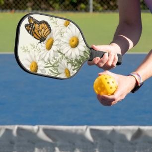 Daisy & Butterfly Bloom Pickleball Paddle