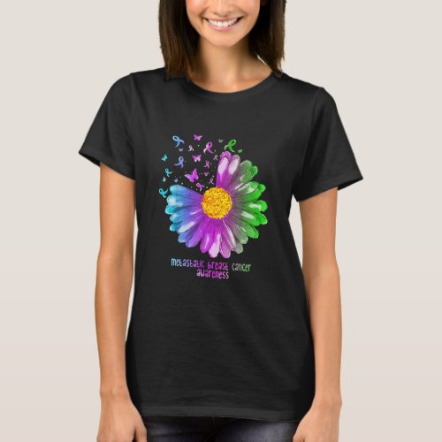 Daisy Butterfly Metastatic Breast Cancer T_Shirt