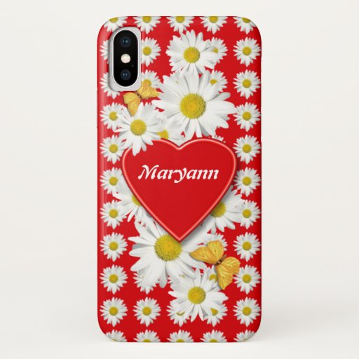 Daisy Butterfly Valentine 3G i iPhone XS Case