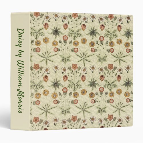 Daisy by William Morris Vintage Victorian Flowers 3 Ring Binder