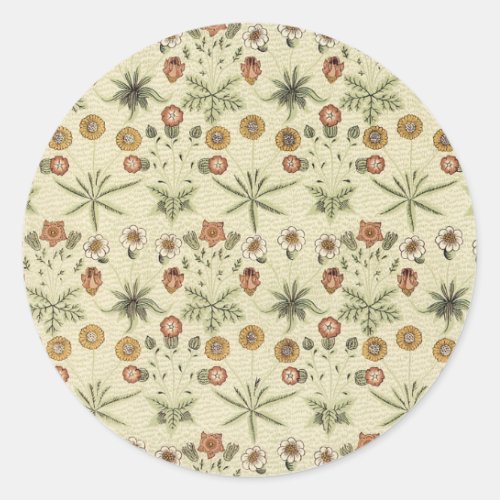 Daisy by William Morris Vintage Victorian Flowers Classic Round Sticker