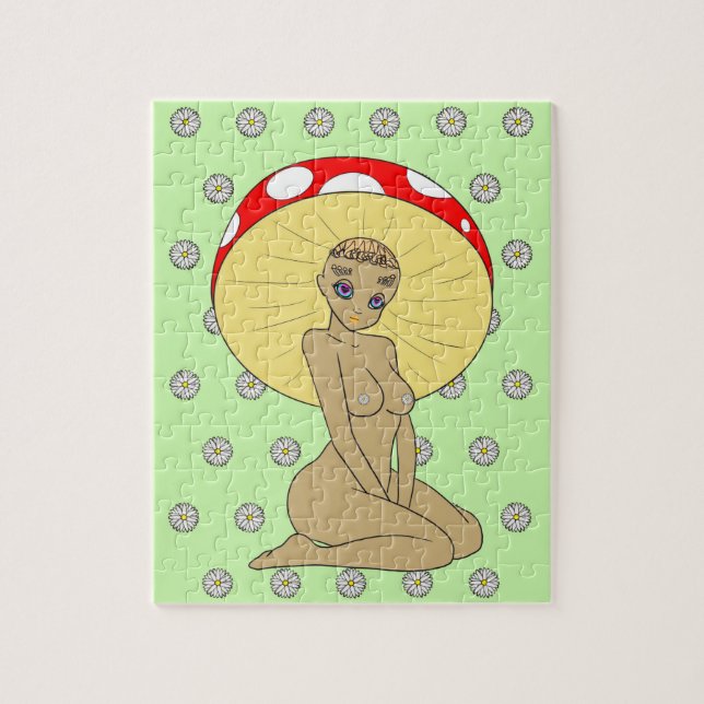 Daisy Cap Mushroom Princess Puzzle  (Vertical)
