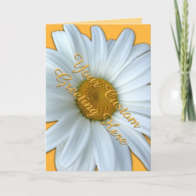 Daisy Card Wild Flower Custom Daisy Greeting Card (Front)