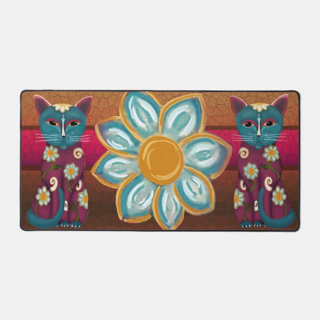 Daisy Cats Desk Mat (Front)